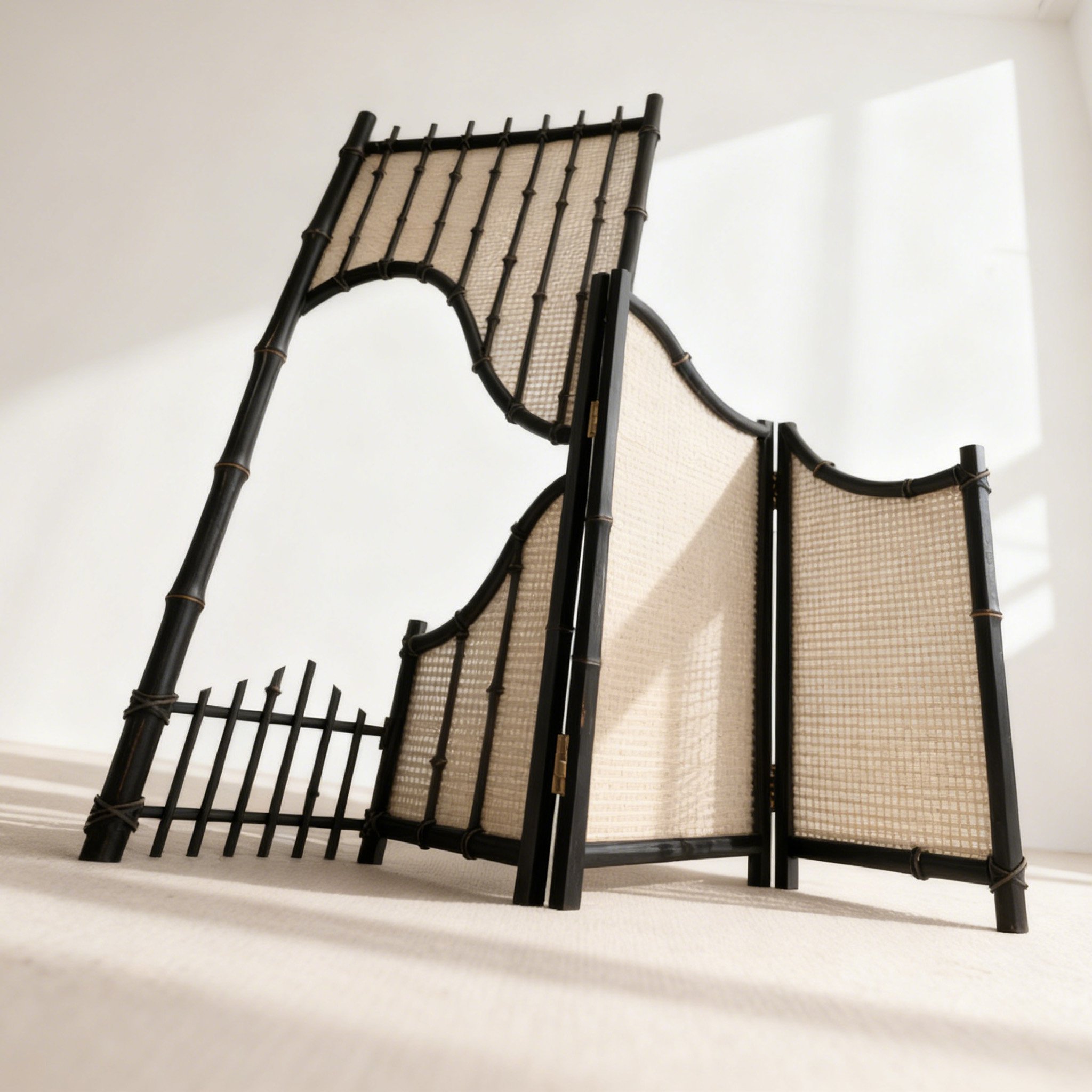 Separator de cameră din bambus artizanal