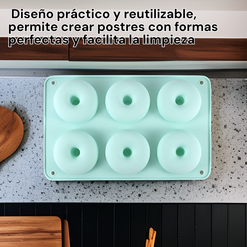 Molde de silicona para hornear donas y galletas, uso doméstico