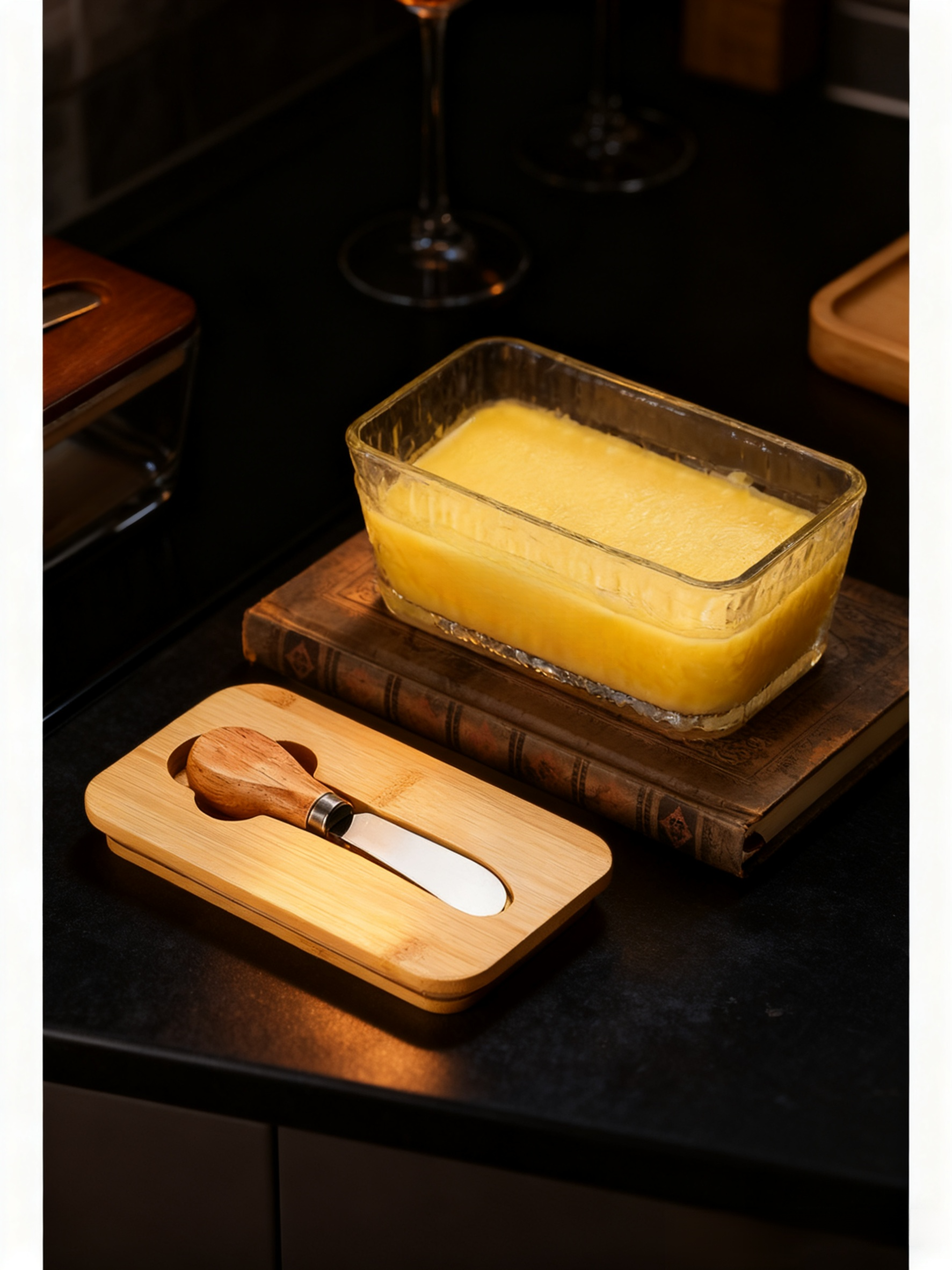 Airtight ceramic butter container for freshness