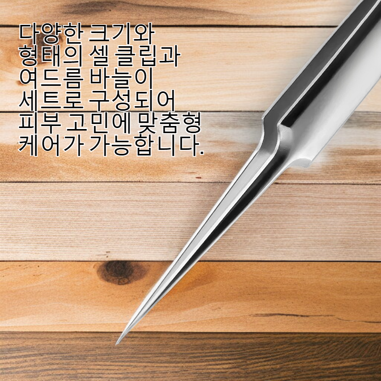 스테인리스 스틸 셀 클립 여드름 바늘 세트