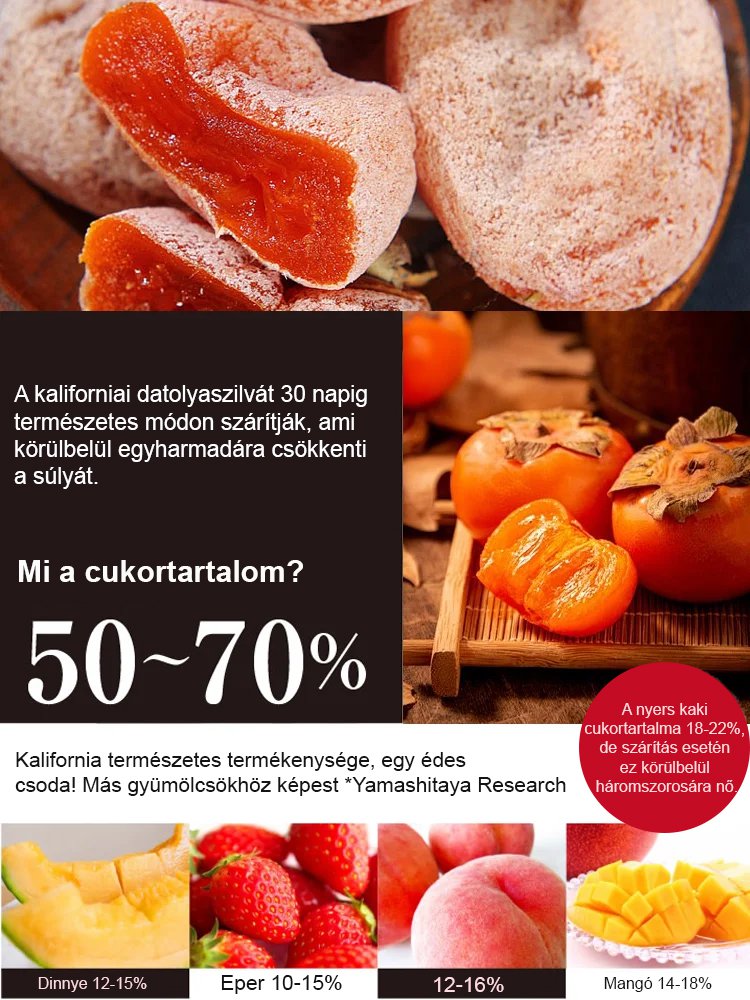 【20 darab/csomag】San Joaquin-völgyből származó, adalékmentes aszalt datolyaszilva.