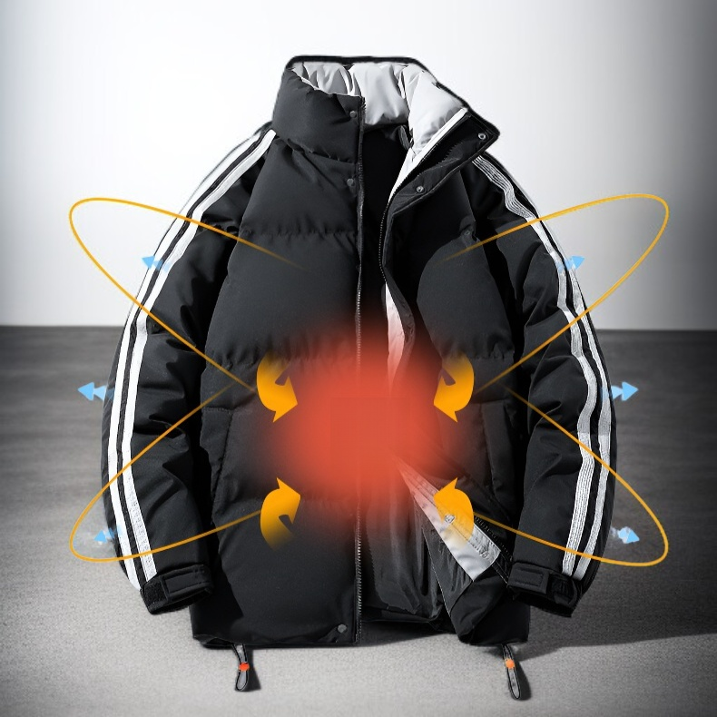 커플 기모 패딩 남 겨울 스탠드 넥 베이커리 순면 패딩