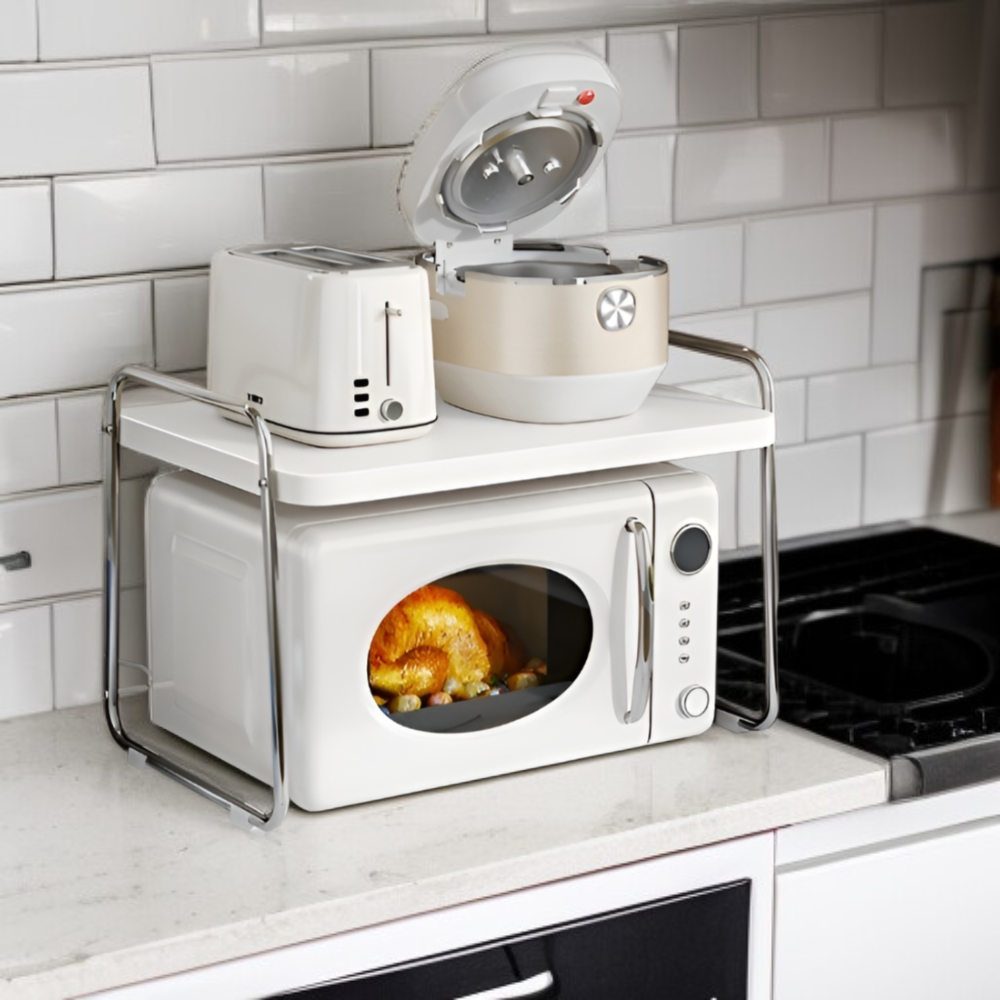 다기능 주방 스테인리스 수납 선반 전자레인지 밥솥 전용 선반