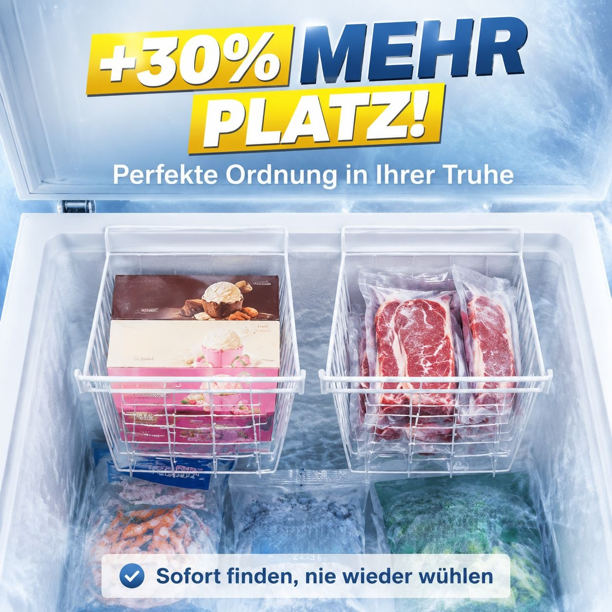 Trennwand Hängender Korb Eisen Gefriertruhe Gitterkorb