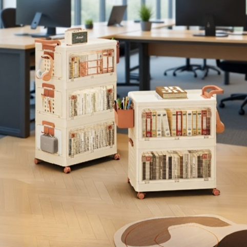 Haushaltswagen-Aufbewahrungsschrank, Installationsfreier Kinder-Snack-Aufbewahrungsschrank, faltbare