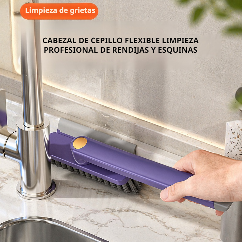 Cepillo de limpieza para ranuras de baño multifuncional