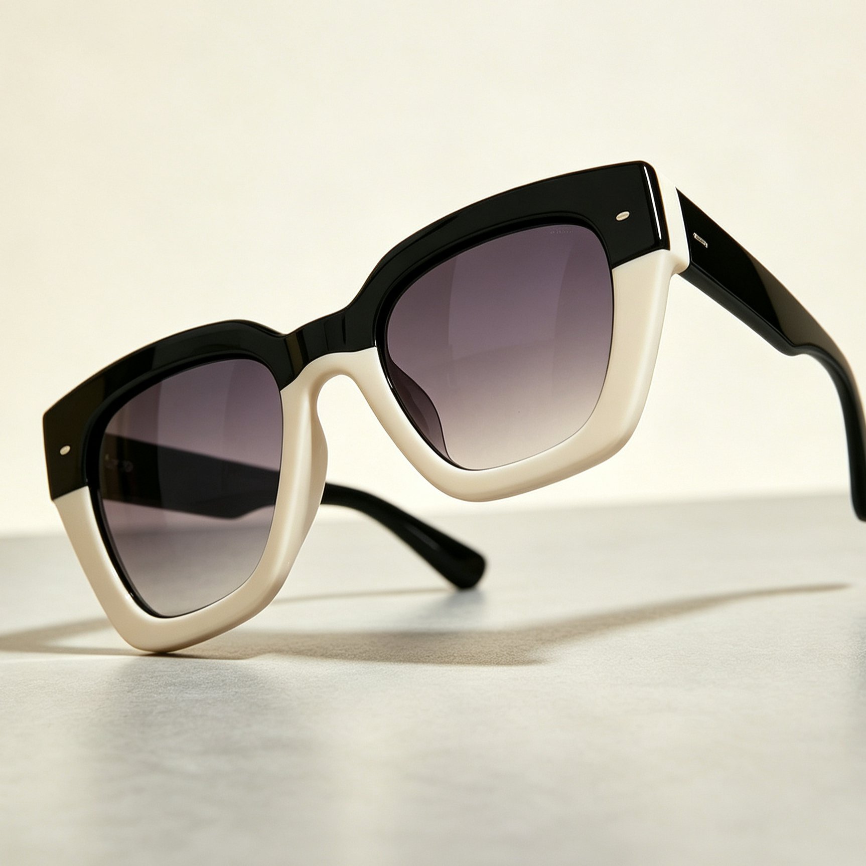 Classic Black and White Sunglasses