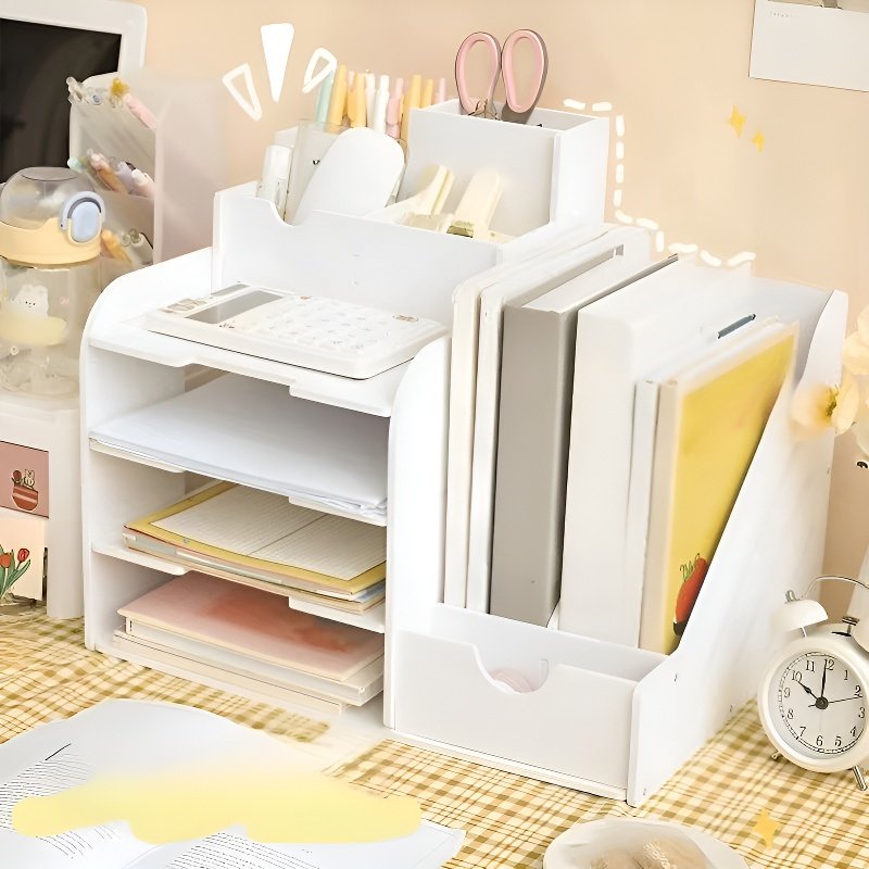 ชั้นวางเอกสารแบบตั้งตรงสำหรับสำนักงาน กล่องเก็บของอเนกประสงค์