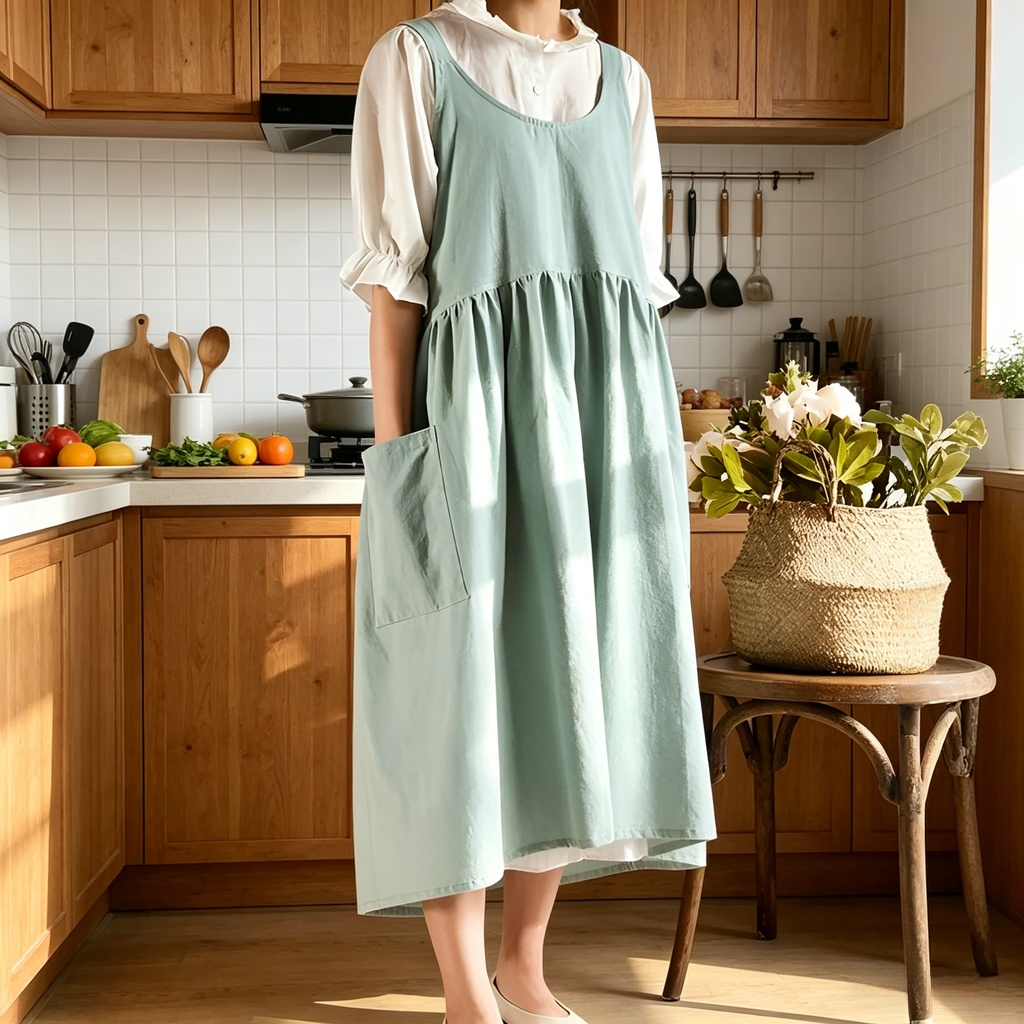 한국 스타일 패션 앞치마