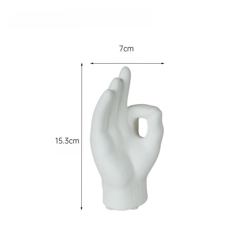 Keramik-Dekoration in Handform