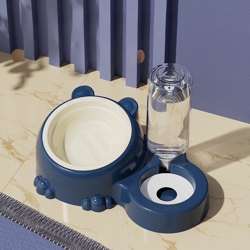 Double Bowl Pet Water and Food Bowl for Cats and Dogs