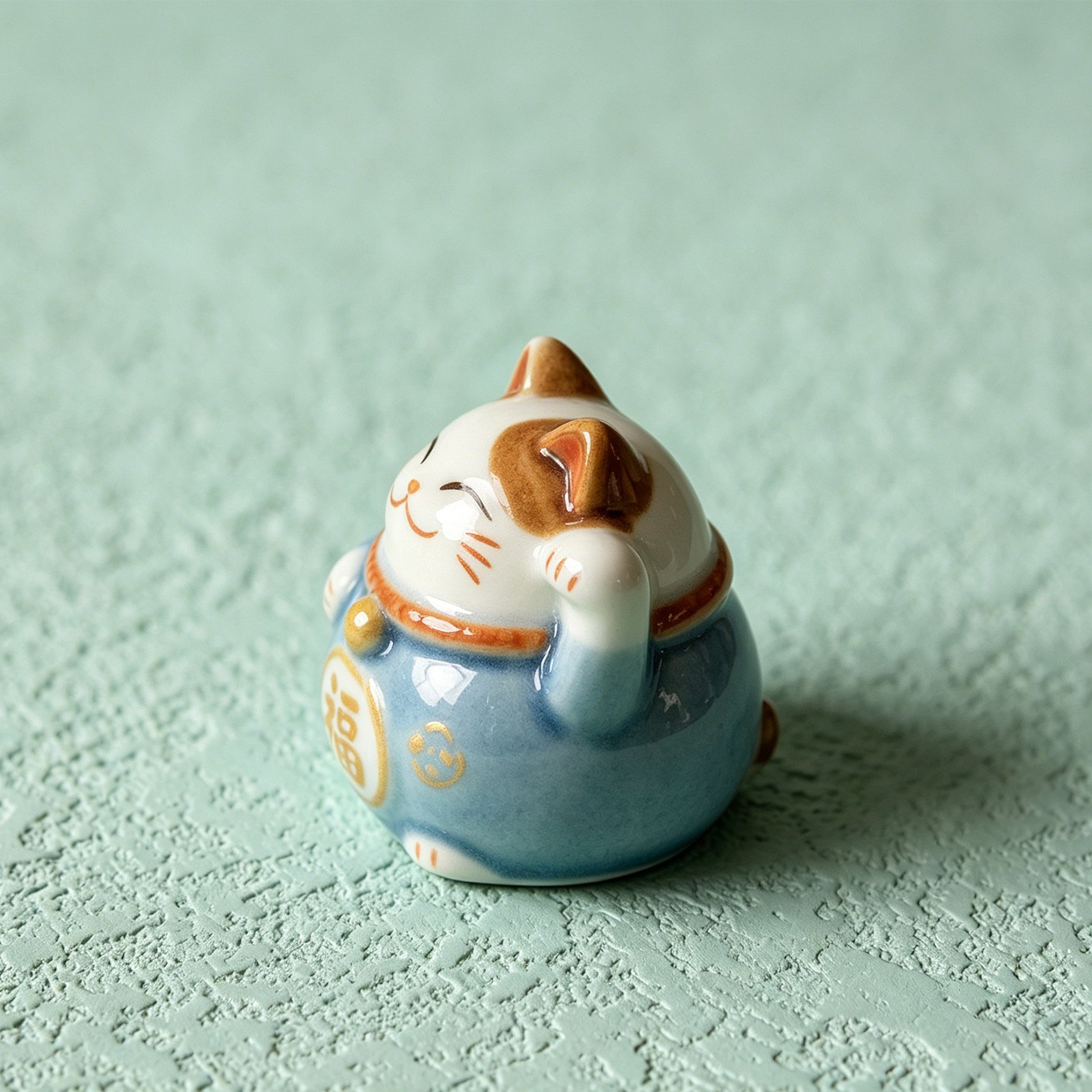 Ceramic Mini Lucky Cat Ornaments (Set of 5)
