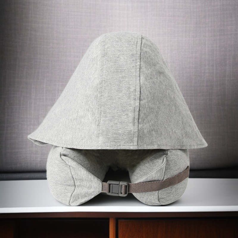 Hooded U-shaped pillow