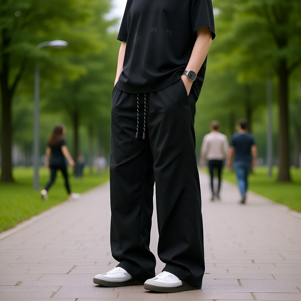 남자 아메리칸 카고 팬츠 긴바지 와이드 일자 우산 팬츠 캐주얼 와이드 팬츠 카고 팬츠