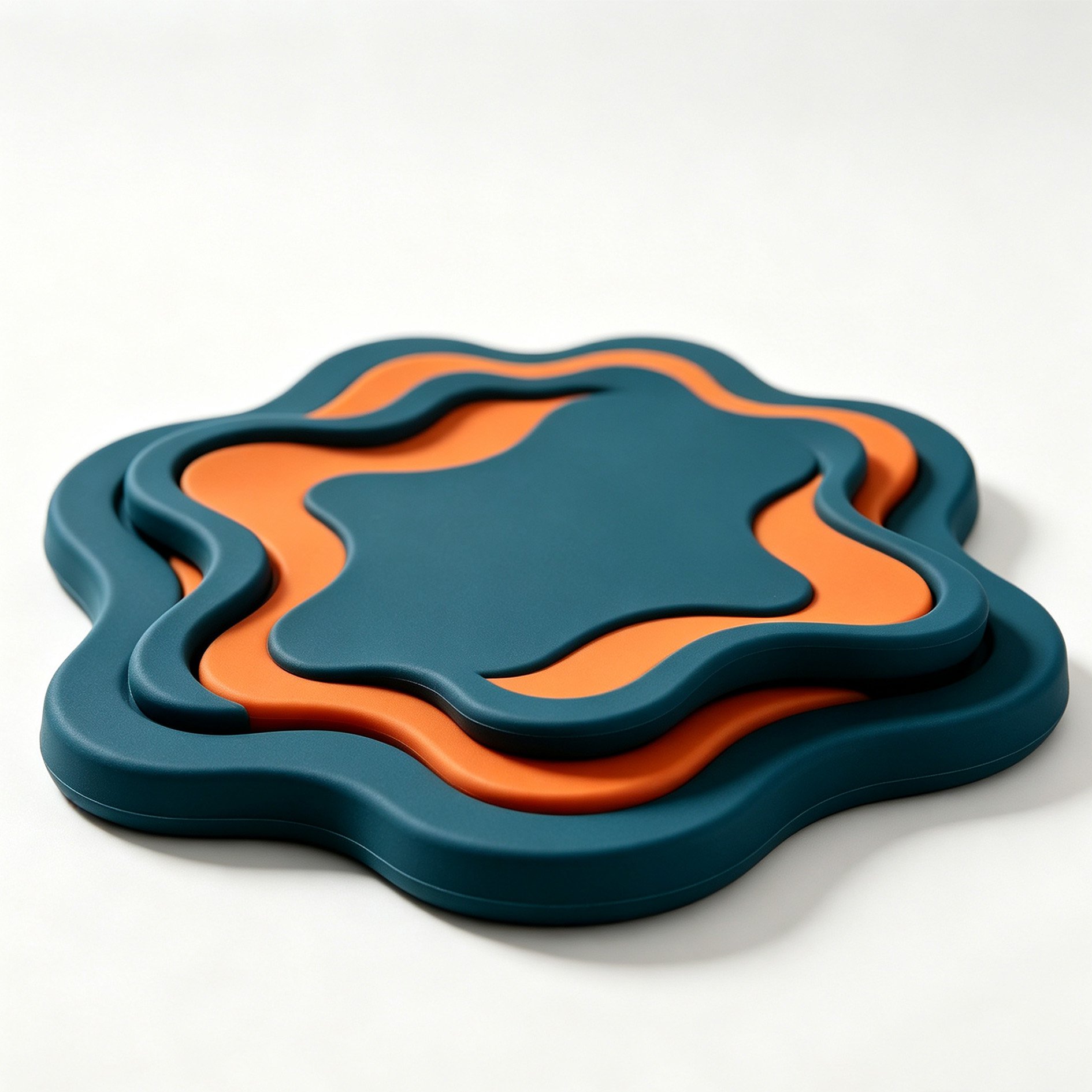 Wavy stacked silicone pot holder