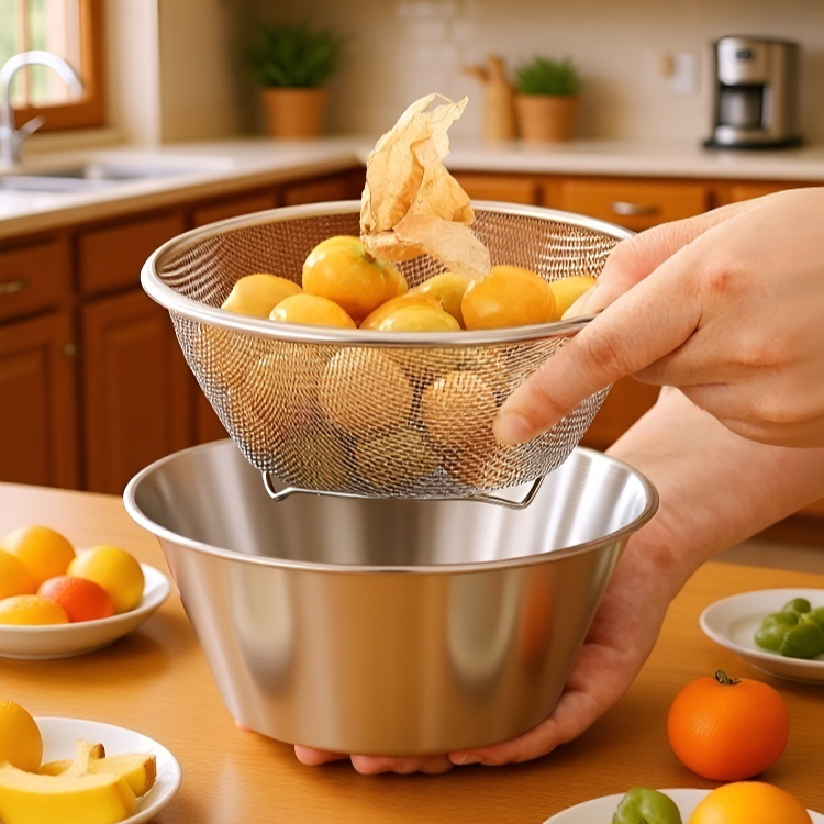 バスルームで使えるコンパクト排水バスケット