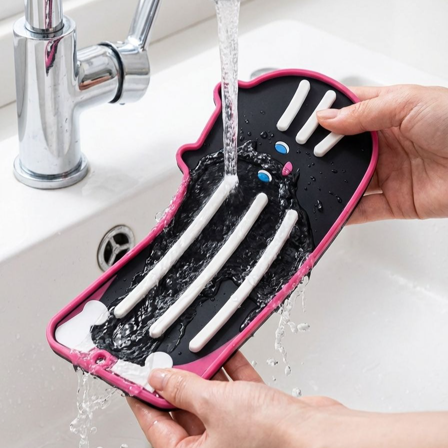 실리콘 냄비 뚜껑 매트 내열성 테스트