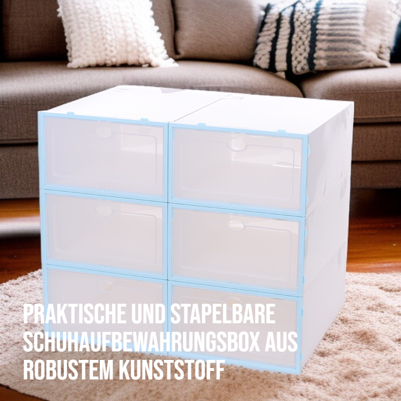 Schuhaufbewahrungsbox aus Kunststoff, mit Deckel und Schubladendesign, für Zuhause
