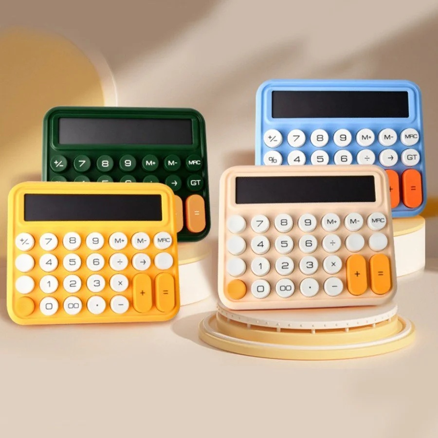 다채로운 색상의 대형 버튼 계산기