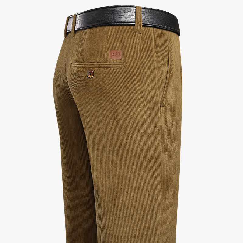 メンズゆったり棒ズボンパンツノンアイロン太いセクションストレートコーデュロイメンズパンツ