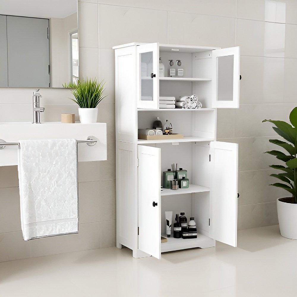 유리문이 달린 다기능 수납장