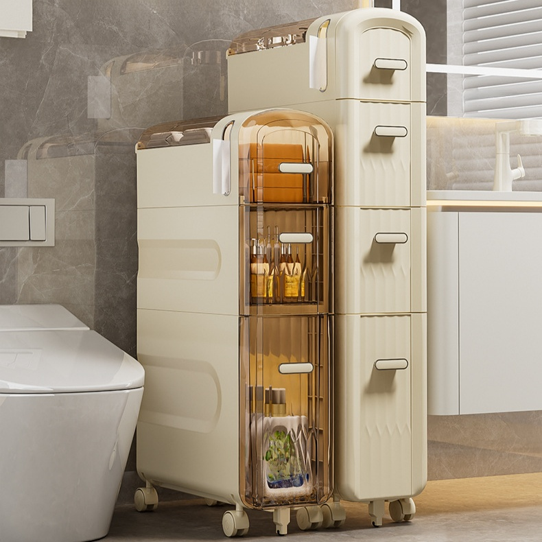 Schmaler Aufbewahrungsschrank für Bad und Küche