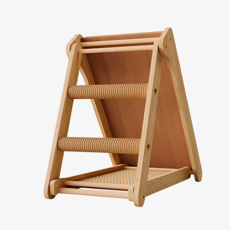 내마모성 검마 원목 삼면 고양이 크롤러 접이식 스탠드 사용 가능한 캣츠 장난감