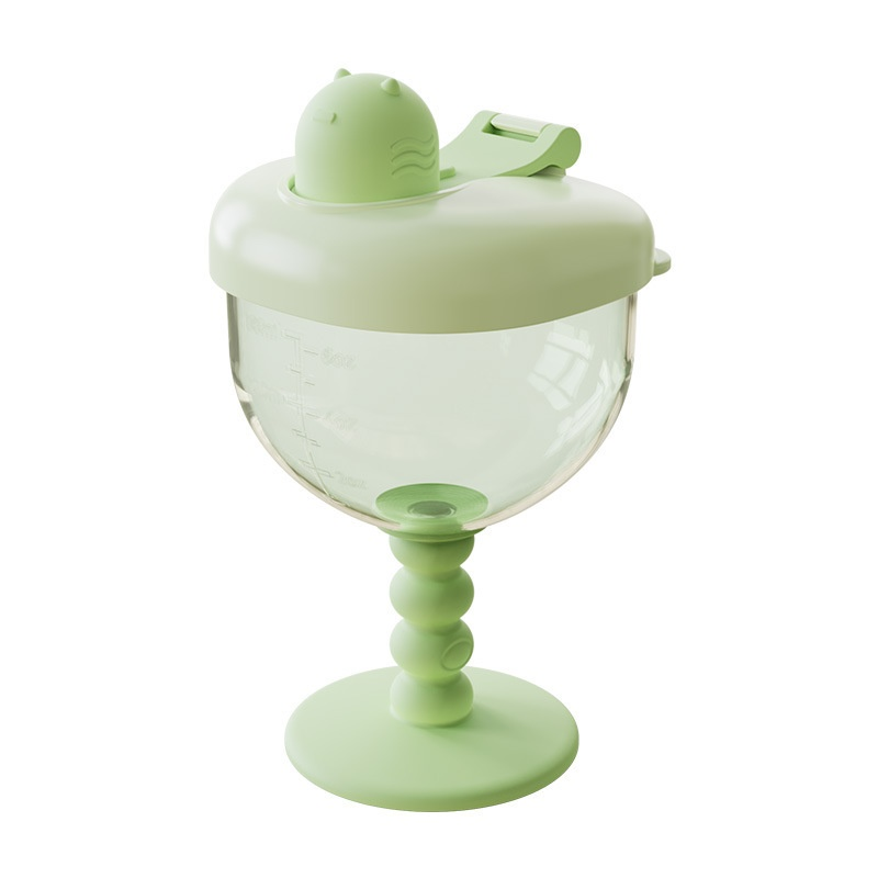 可愛嬰兒學飲高腳吸管杯（帶刻度）