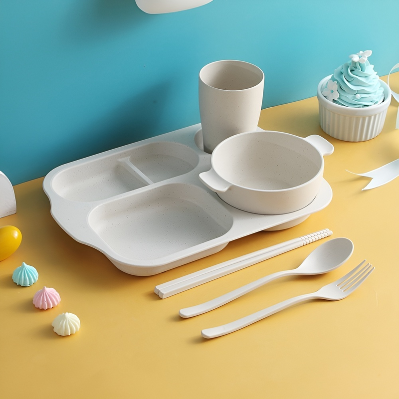 Children's Eco-friendly Dining Tableware Set (6 Pieces)