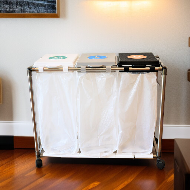 Grande poubelle multifonctionnelle pour la maison (3-4 sacs jetables, pour salon et cuisine)