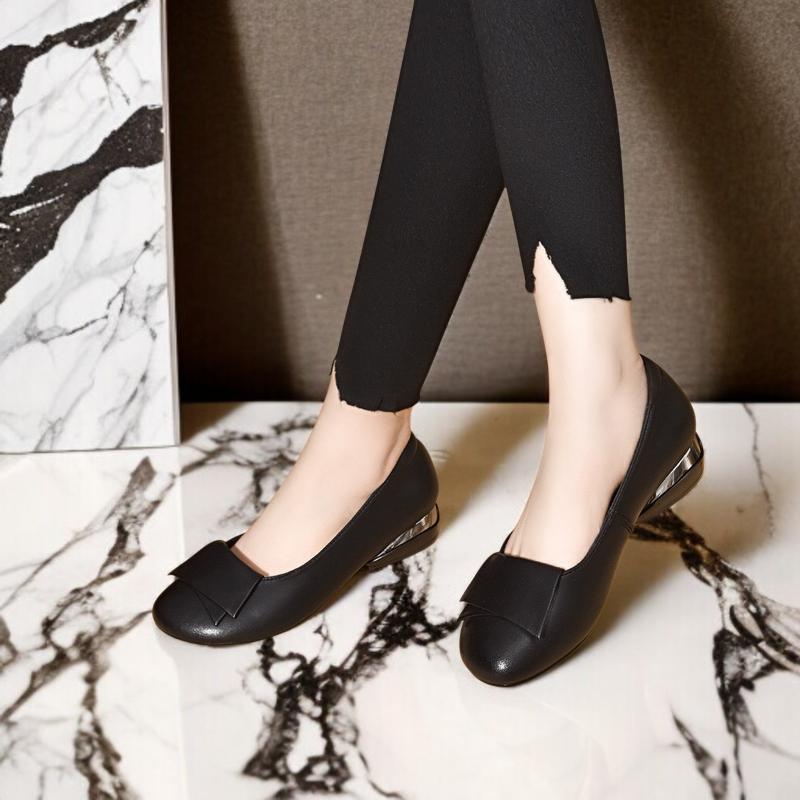 엄마신발 펌프스 여성 빈티지 스몰 구두 통굽 슬립온