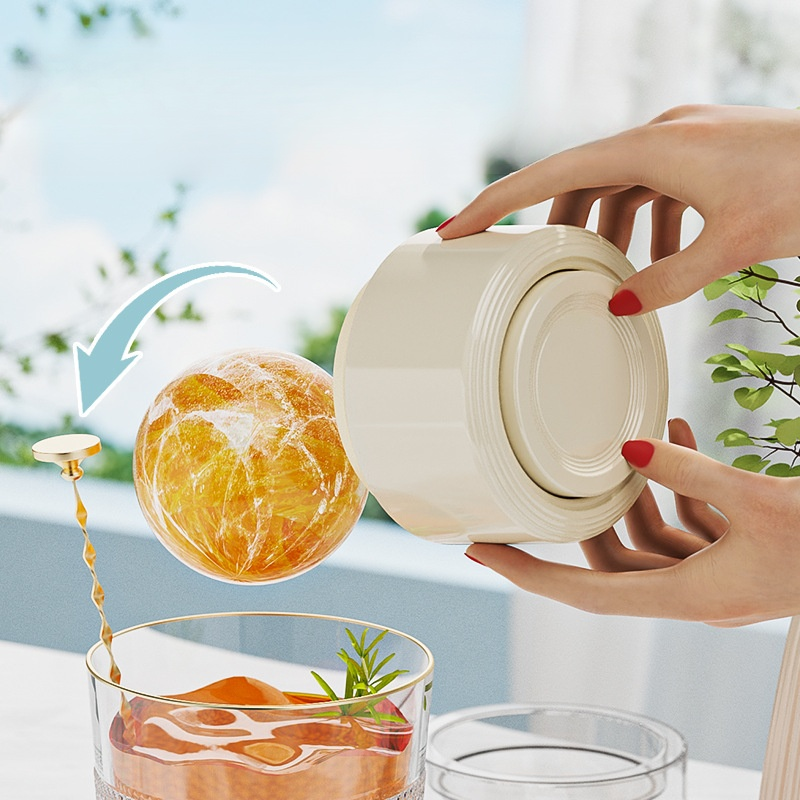 附蓋矽膠製冰盤，球形，輕鬆取出冰塊，適合家庭使用