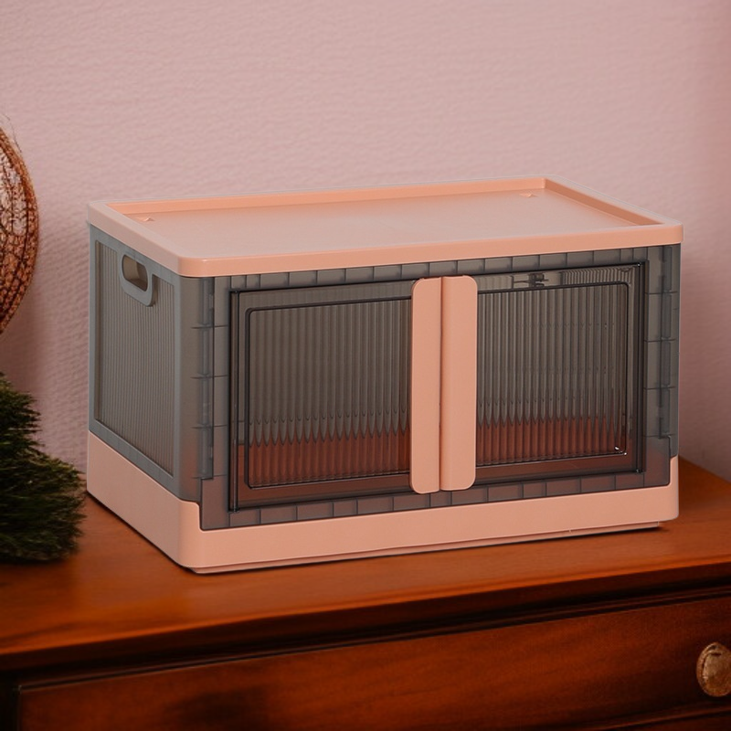 Transparent Foldable Storage Cabinet Multi-purpose Organizer Box for Clothes