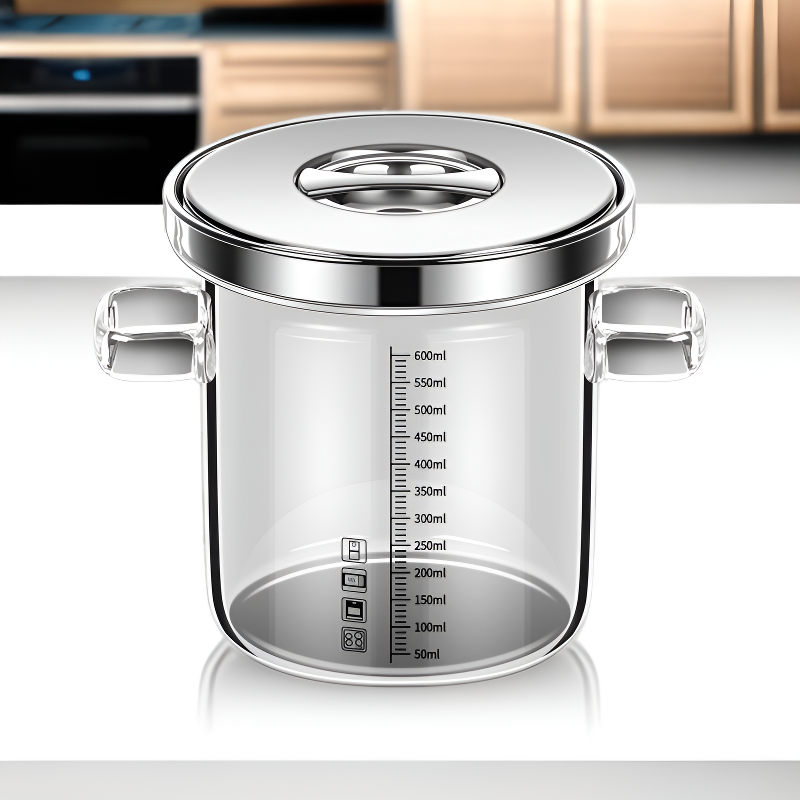 Olla de cocina transparente para el hogar