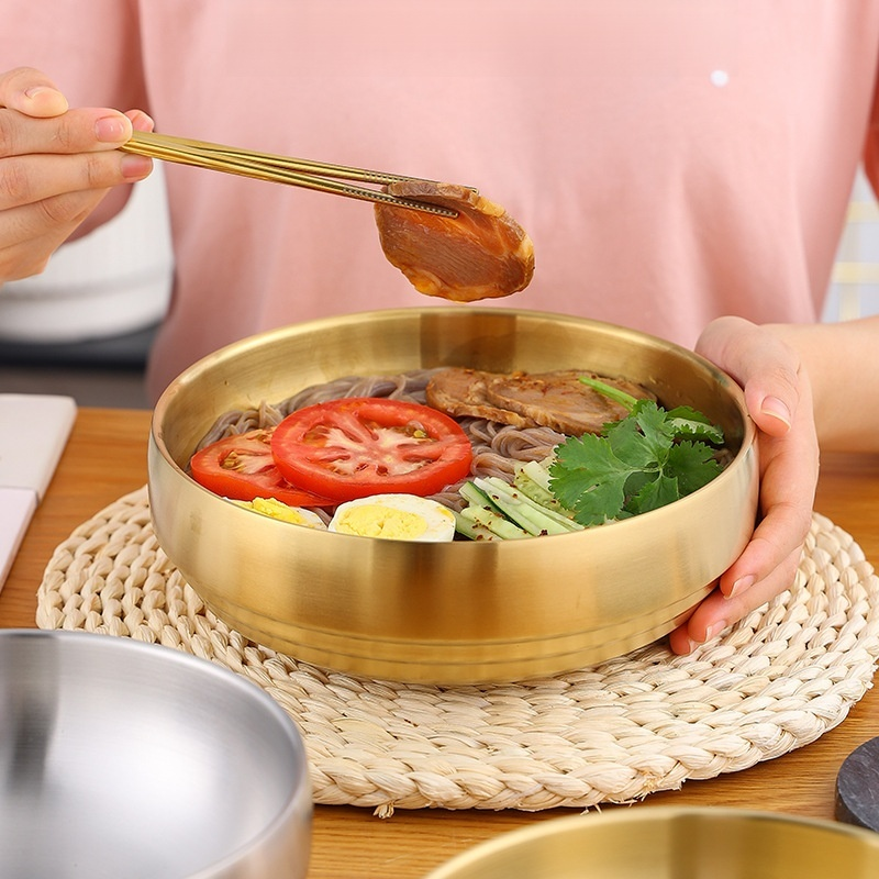 Bol à nouilles froides en acier inoxydable à double paroi