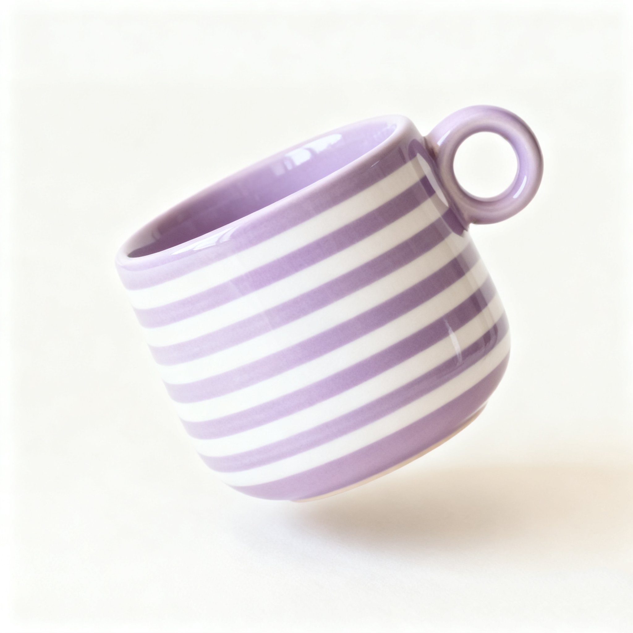 แก้วมัค ลายริ้วสีม่วง แพ็ค 2 ใบ