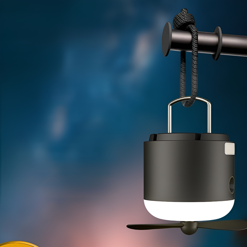Outdoor Tent Lamp with Fan and Mosquito Repellent
