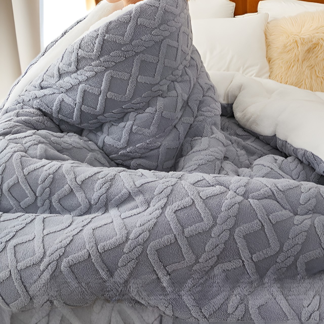 暖かいフランネル布団を厚くする