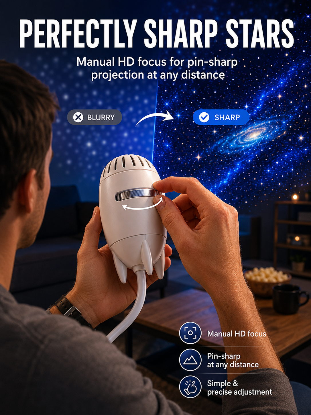 [Romantic Night] Starry Sky Projection Night Light