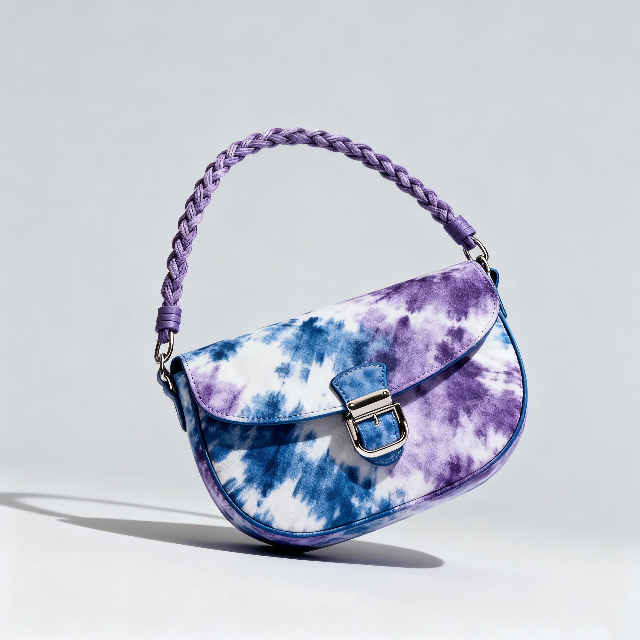 Trendige Satteltasche mit Batikmuster in Boho-Stil