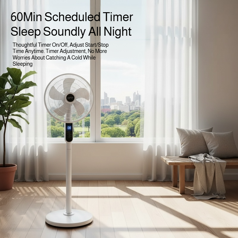 8-Speed Smart Remote Control Home Quiet Powerful Electric Fan