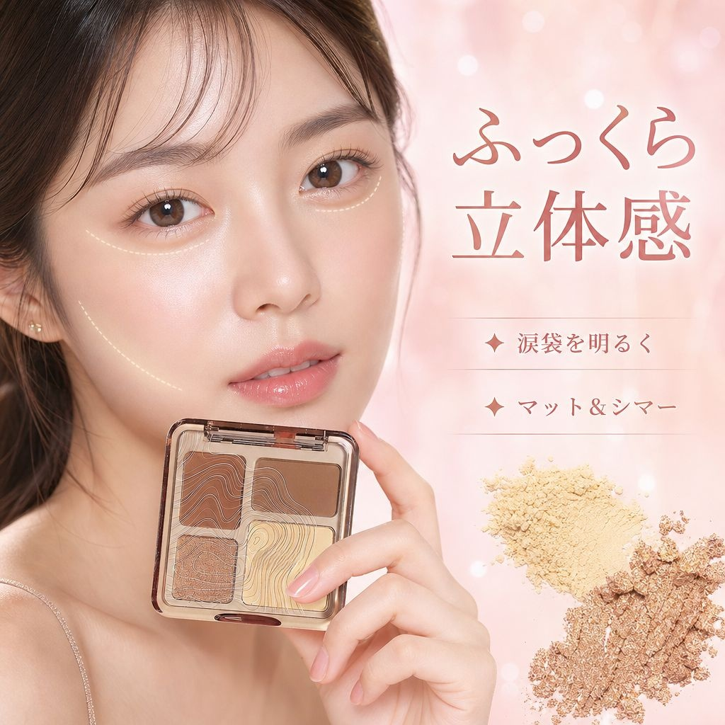 ハイライトとコントゥアリングが一体になった、4色入りコントゥアリングパレット。