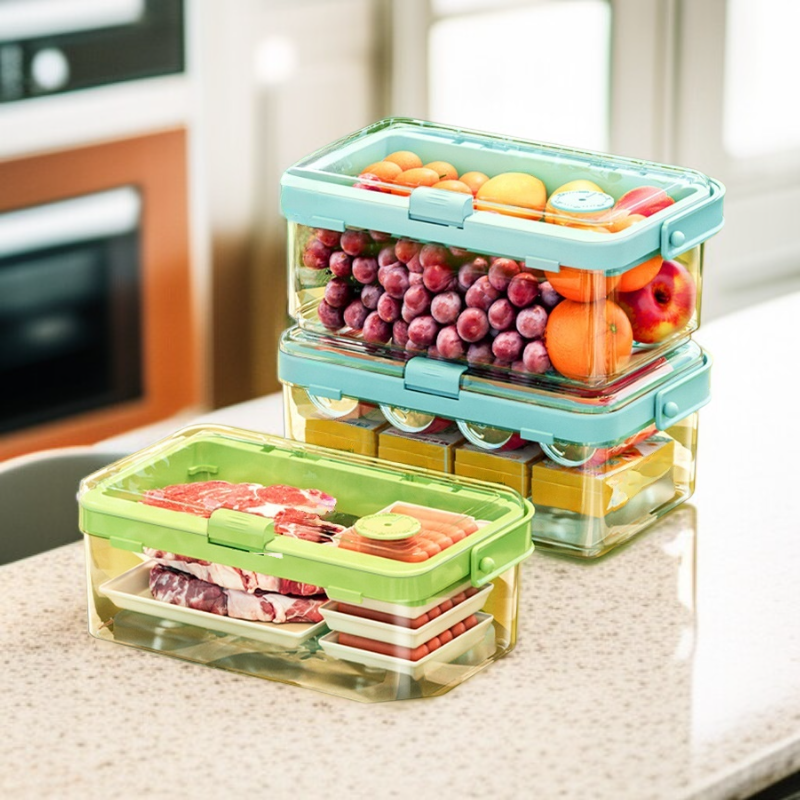 手持ち式の密閉食品保存容器