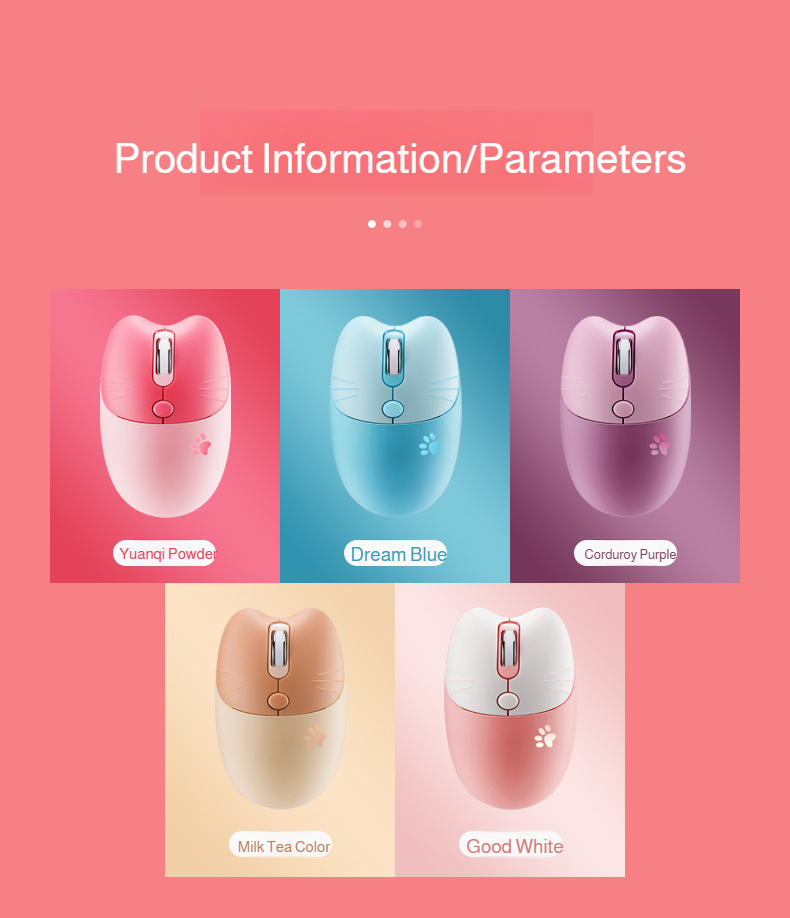 Quiet ergonomic wireless mouse for office use