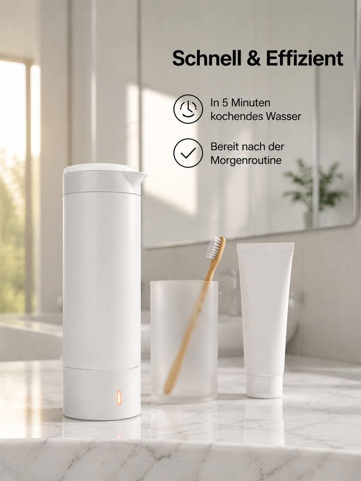 Tragbarer elektrischer Wasserkocher für Reisen
