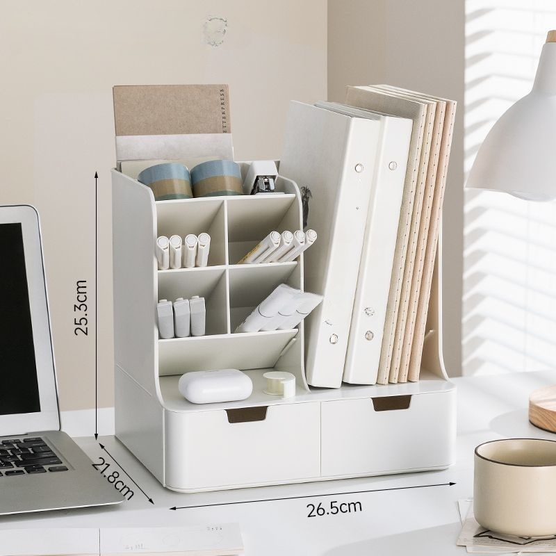 多功能學生文具收納盒辦公收納架雜物整理架書架筆筒