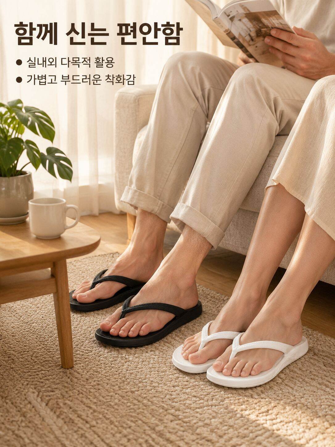전문 의료용 초경량 커플 남성 슬리퍼