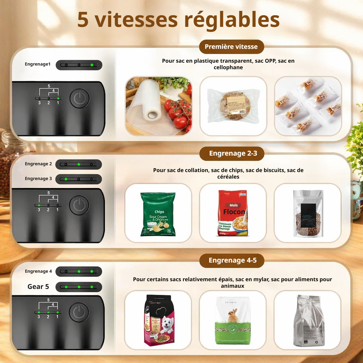 Mini scelleuse de sacs portable pour usage domestique