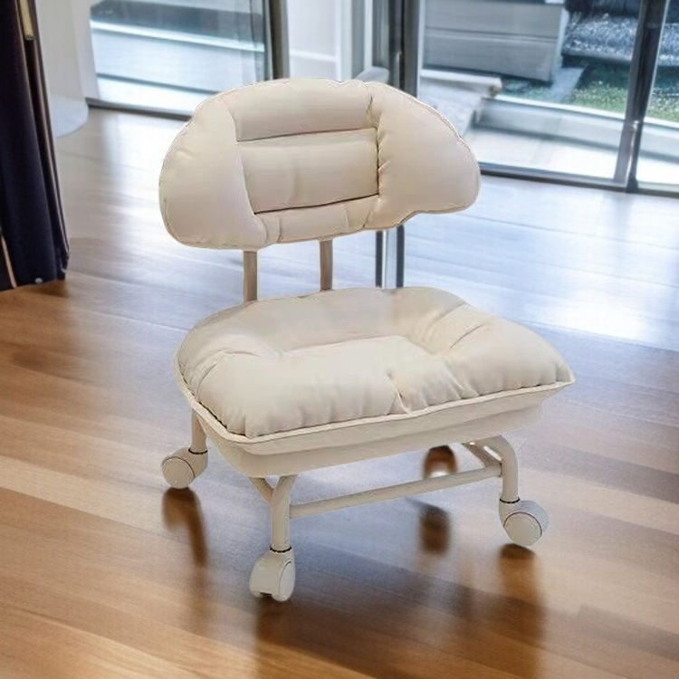 Taburete bajo con ruedas universales, silencioso para niños