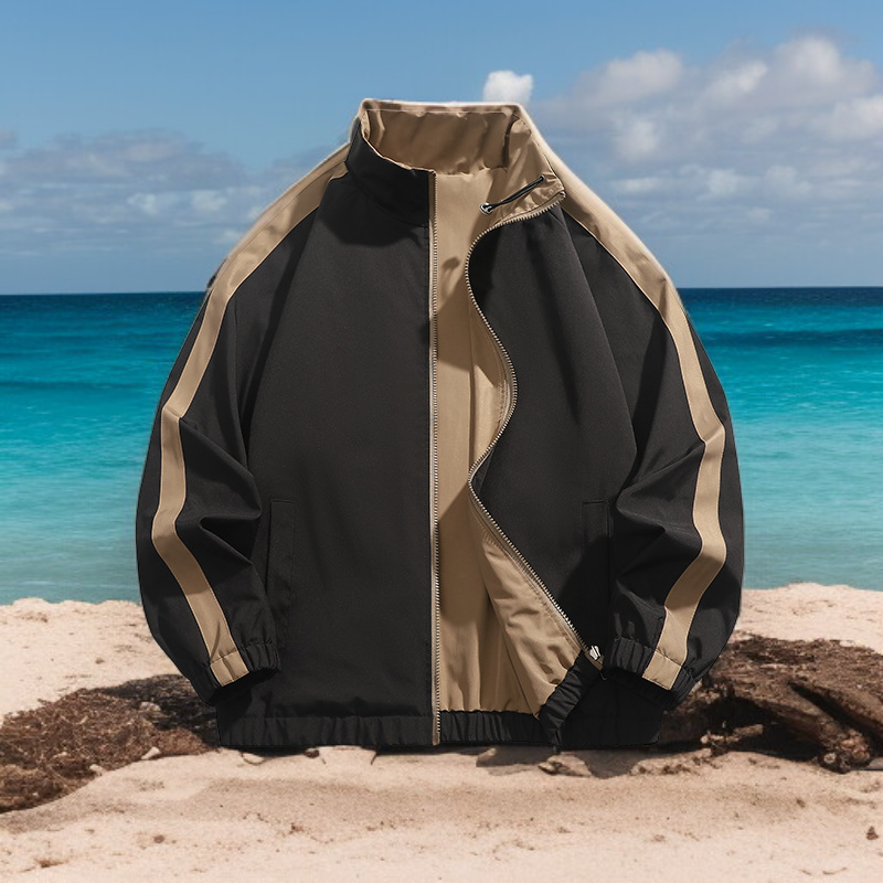 스탠드 칼라 양면 유니폼 재킷